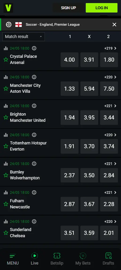 Velobet screenshot 1